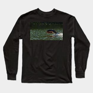 Goose Coming in for a Water Landing Long Sleeve T-Shirt